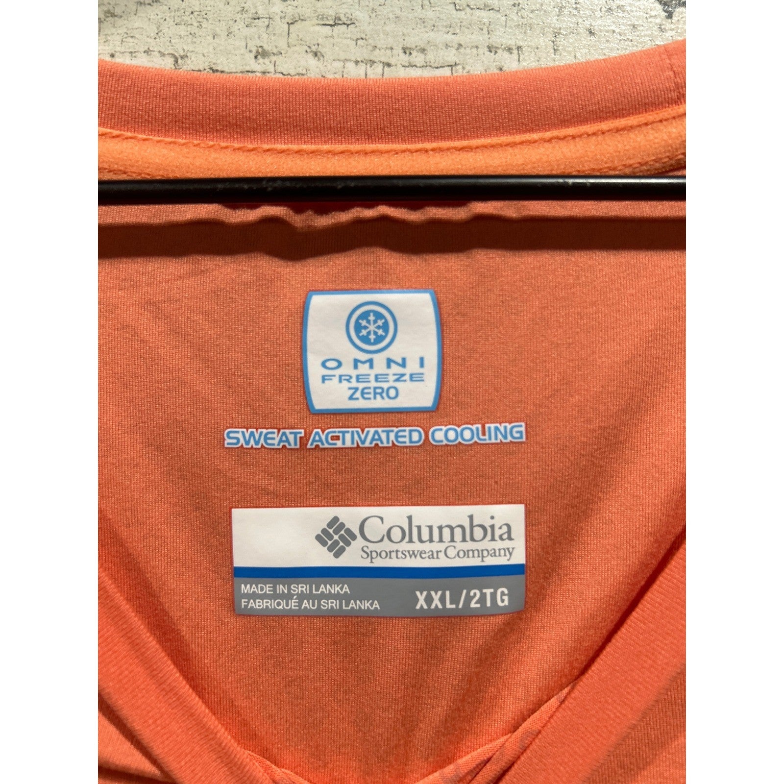 Columbia PFG T-Shirt Mens XXL Orange Omni-Wick Performance Gorpcore EUC1