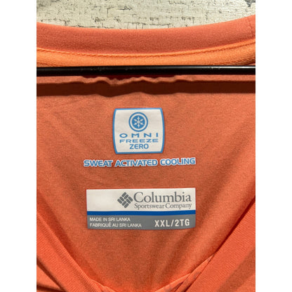 Columbia PFG T-Shirt Mens XXL Orange Omni-Wick Performance Gorpcore EUC1