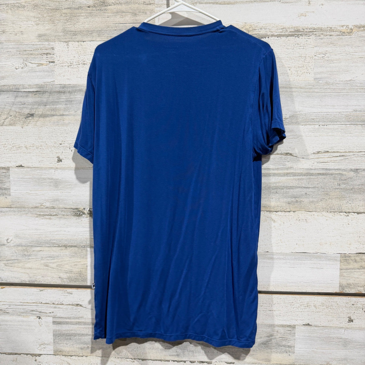 Kickee Pants Short Sleeve Tee Men Large Blue Bamboo Viscose Solid Casual EUC2