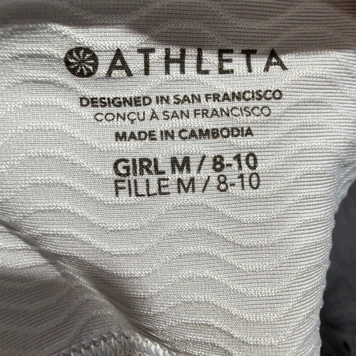 Athleta Skort & White Shorts Bundle Girls M 8-10 Purple White Activewear *Flawed3