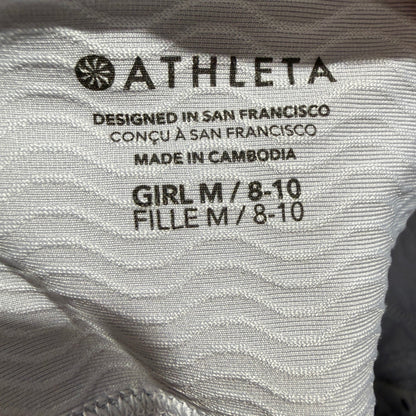 Athleta Skort & White Shorts Bundle Girls M 8-10 Purple White Activewear *Flawed3
