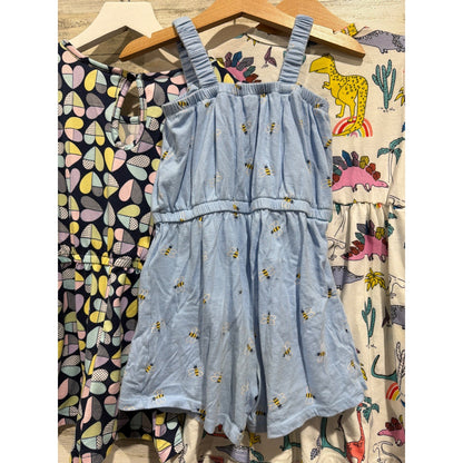 Old Navy SHEIN Picapino Dress Romper Lot Girls 5T Blue White Heart Bee5