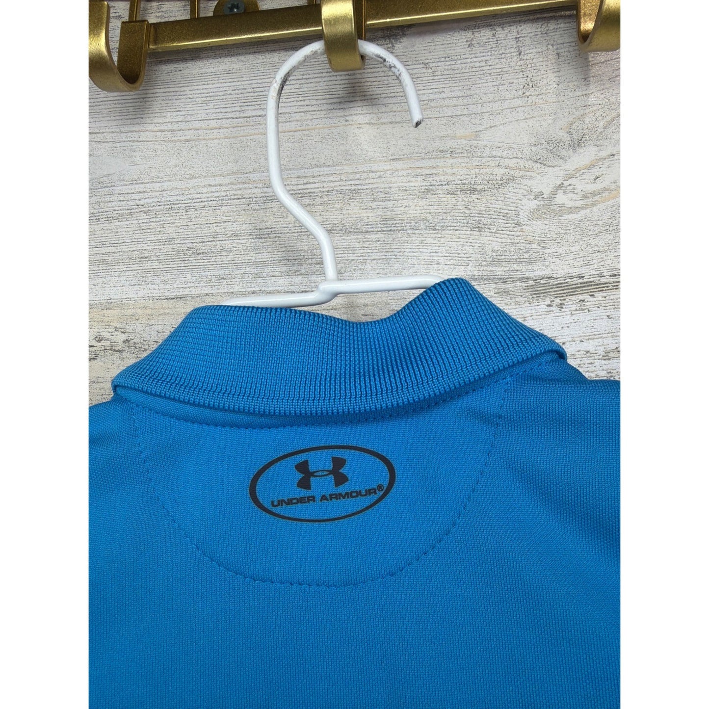 Under Armour Bodysuit Shorts Set Boys 3-6M Blue Black HeatGear Athletic Sporty6