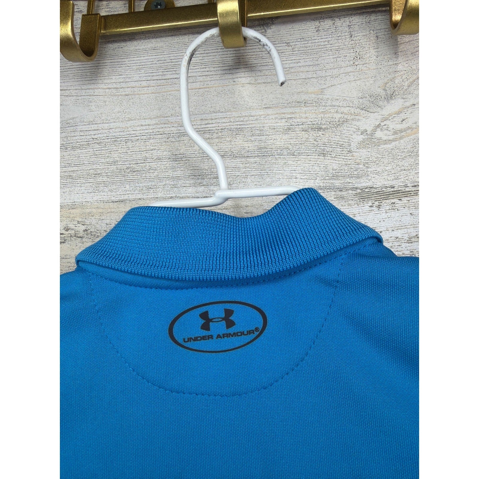 Under Armour Bodysuit Shorts Set Boys 3-6M Blue Black HeatGear Athletic Sporty6