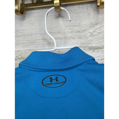 Under Armour Bodysuit Shorts Set Boys 3-6M Blue Black HeatGear Athletic Sporty6