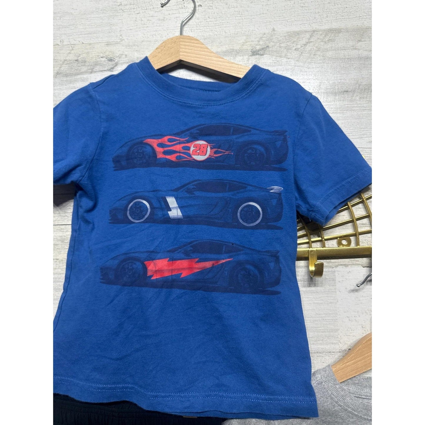 Carter's Looney Tunes Clothing Lot Boys 4T Blue Grey Black Cars Bugs Bunny VGUC1