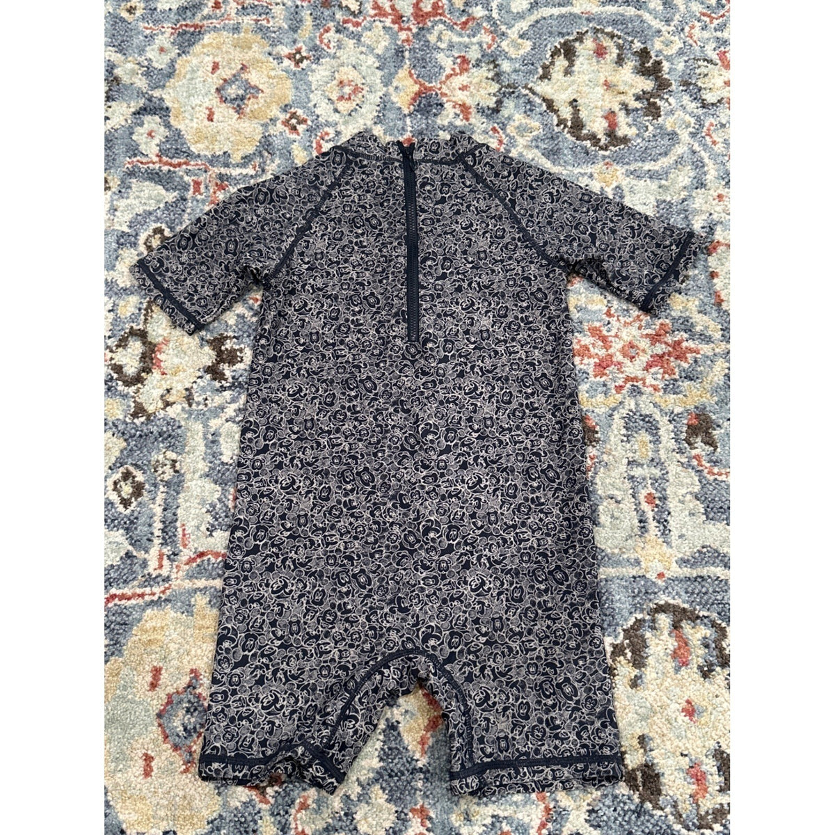 Disney Wheat Swimsuit Kids Size 6 Navy Mickey Mouse Rash Guard NWT2
