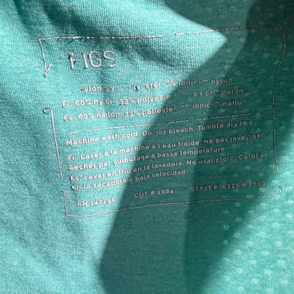 FIGS Threads for Threads Seamless Underscrub Top Women XS Teal Heather W22KW10103