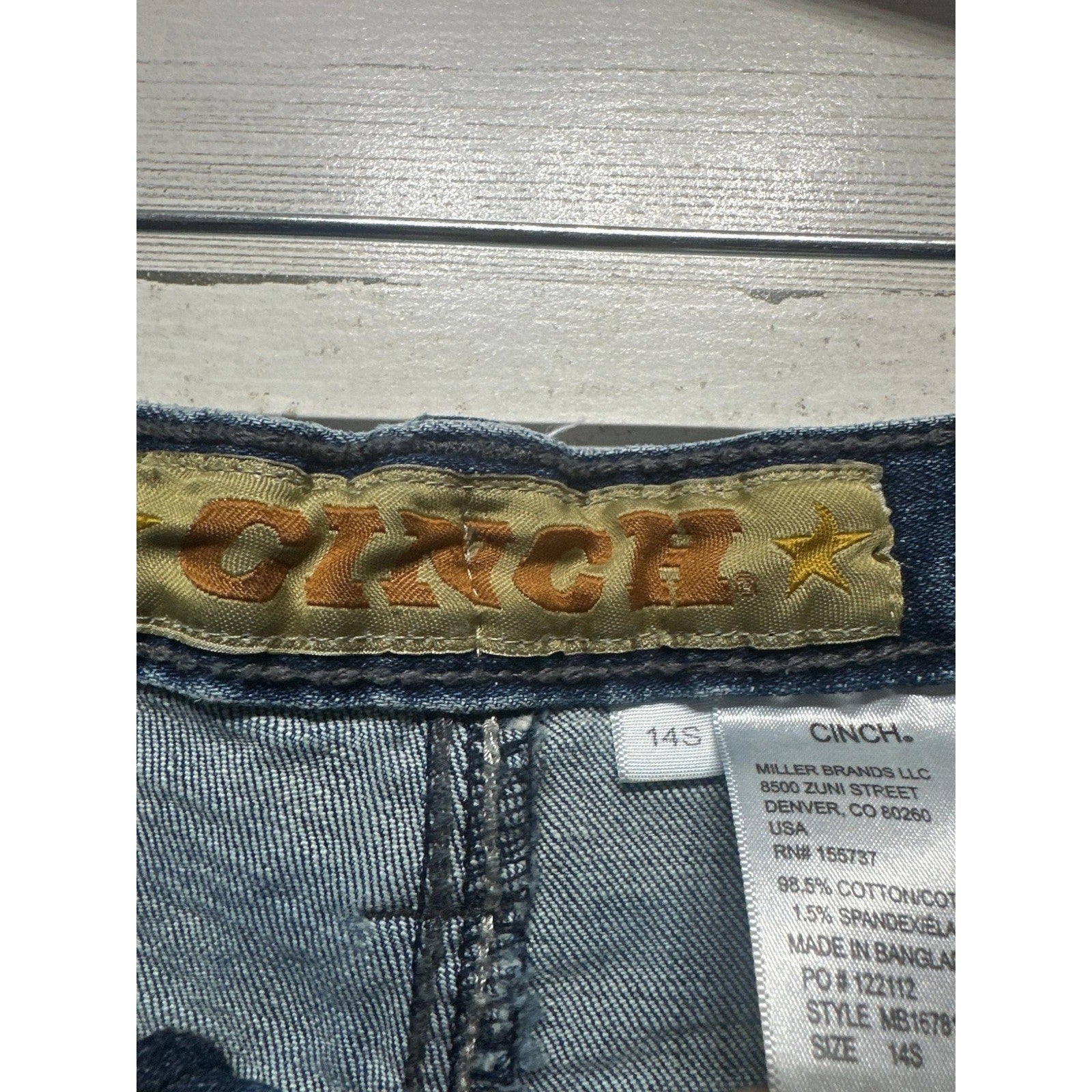 Cinch Jeans Boys 14S Blue Straight Leg Western Denim EUC3