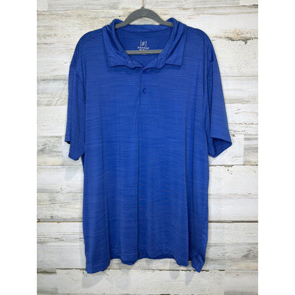 Claiborne George Polo Shirts Men XXL Blue Slim Stretch Bundle Dadcore3