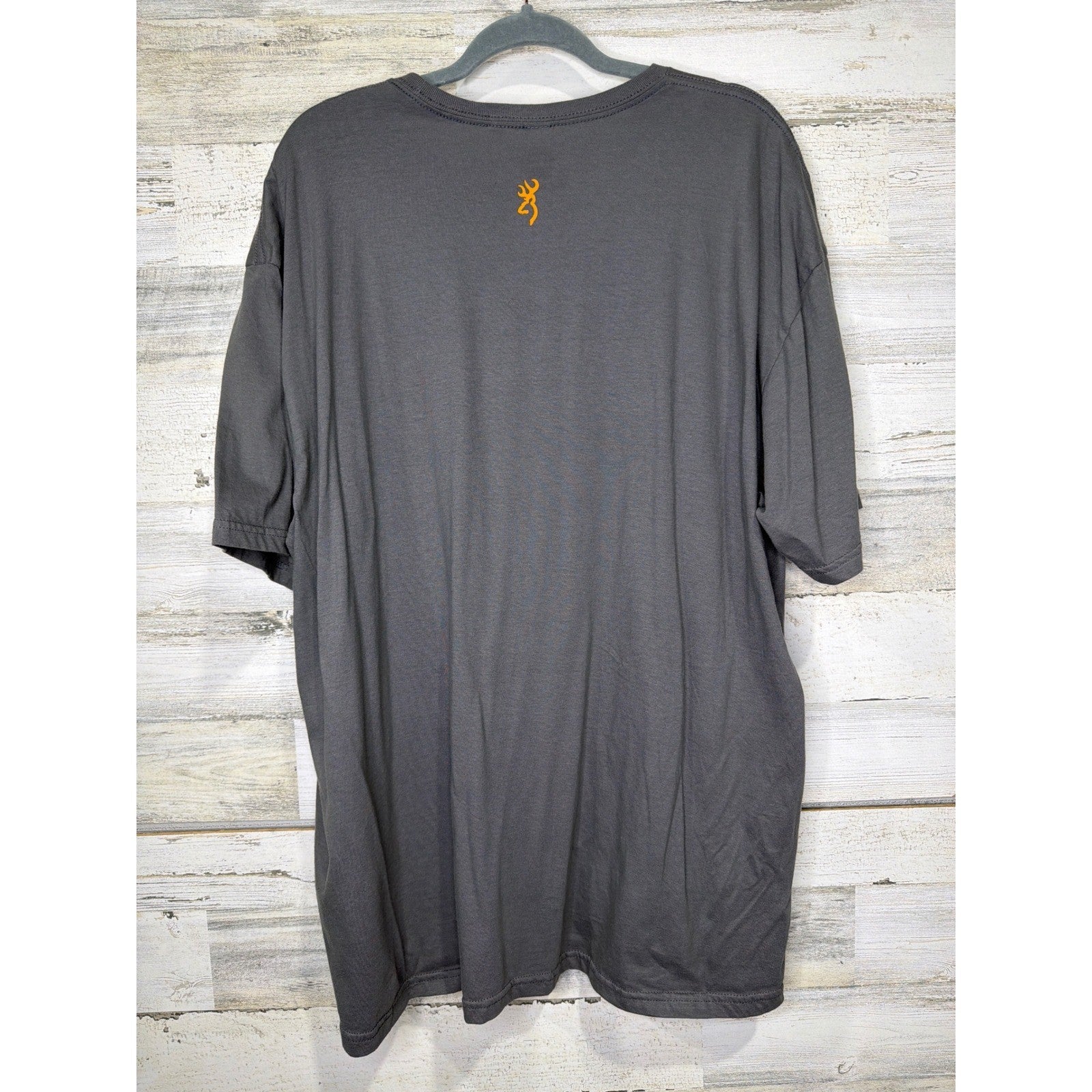 Browning Graphic T-Shirt Men 2XL Gray Pennant Logo Outdoor Gorpcore EUC3