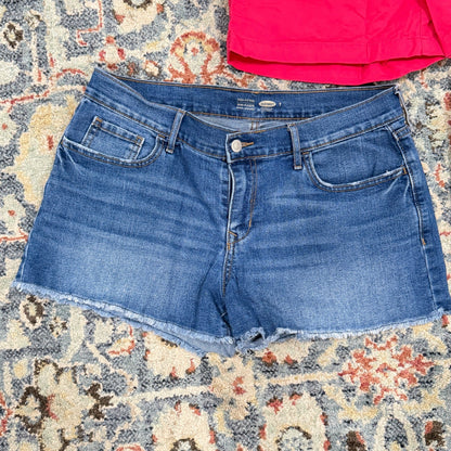 Old Navy Universal Thread Shorts Women 10 Pink Blue Green Casual Bundle EUC1