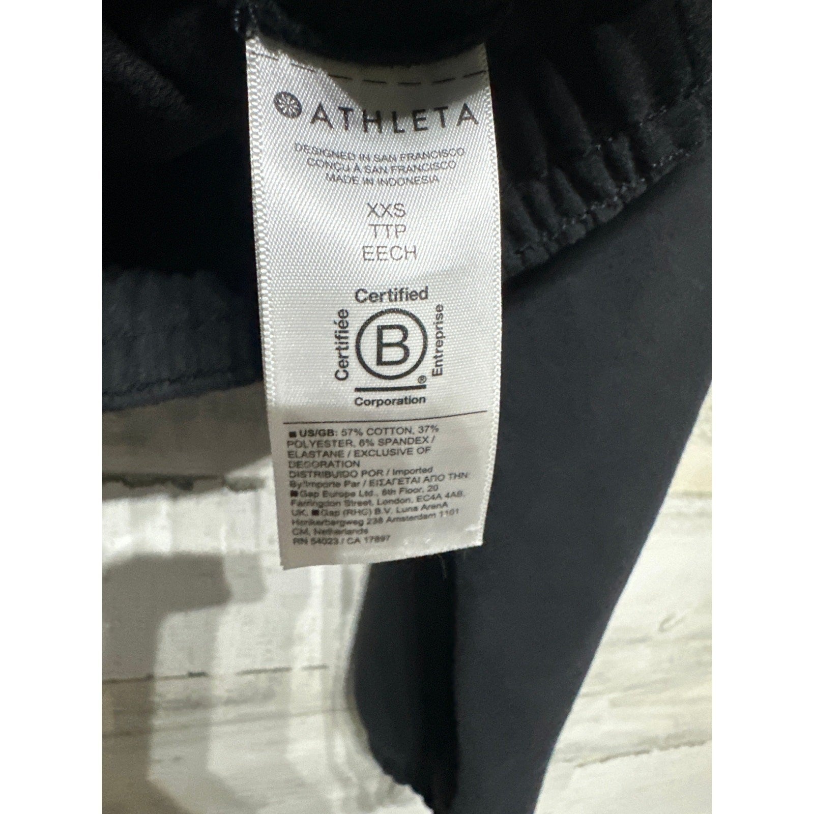 Athleta Coaster Luxe Half Zip Hoodie Womens XXS Black Pullover Sweatshirt EUC2