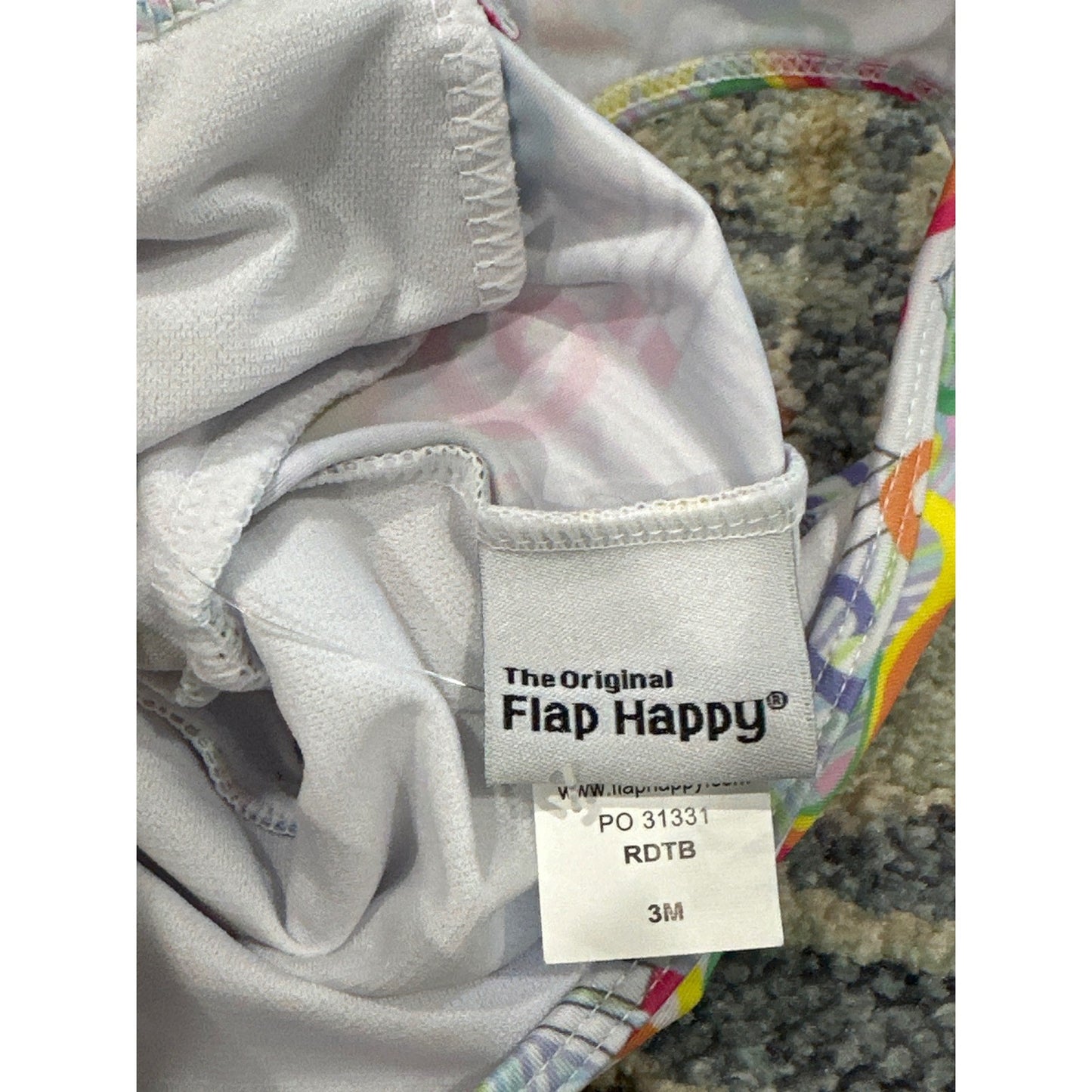 Flap Happy One Piece Swimsuit Girls 3M Multicolor Unicorn Rainbow Ruffle NWT4