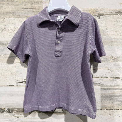 Lila and Hayes Polo Shirt Boys 4T Purple Striped Pima Cotton Classic EUC0