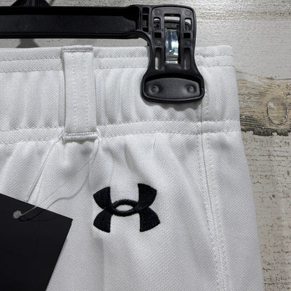 Under Armour Tball Pant w/Belt Loops Kids YXXXS White Polyester Sport Flawless1