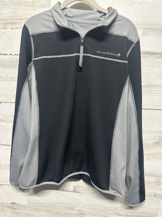 Vineyard Vines Quarter Zip Pullover Womens XL Black Grey Performance GUC0
