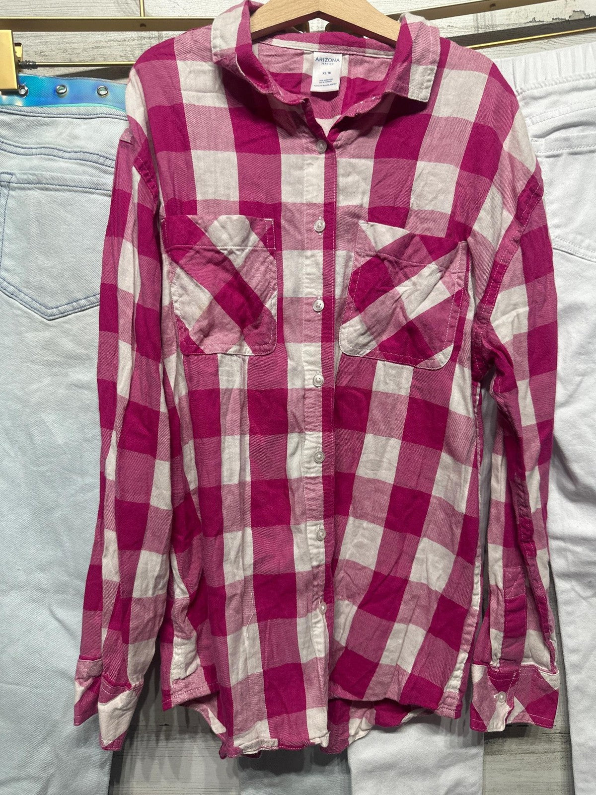 Justice Arizona Kidpik Bundle Girls 16 Pink White Distressed Mom Core3
