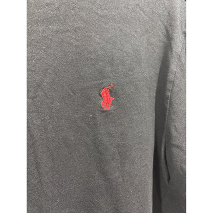 Polo Ralph Lauren T-Shirt Men Medium Black Red Pony Logo Classic EUC1