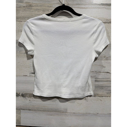 Altar'd State Graphic Tee Women Large White Amalfi Coast Italy Lemon EUC4