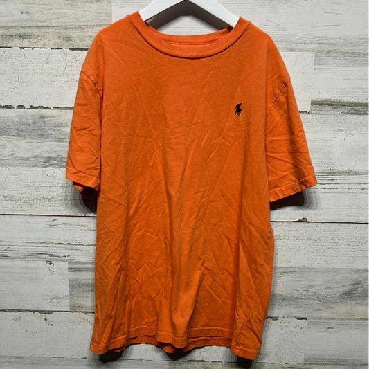 Polo Ralph Lauren T-Shirt Boys 14/16 Orange Embroidered Pony Logo Preppy0