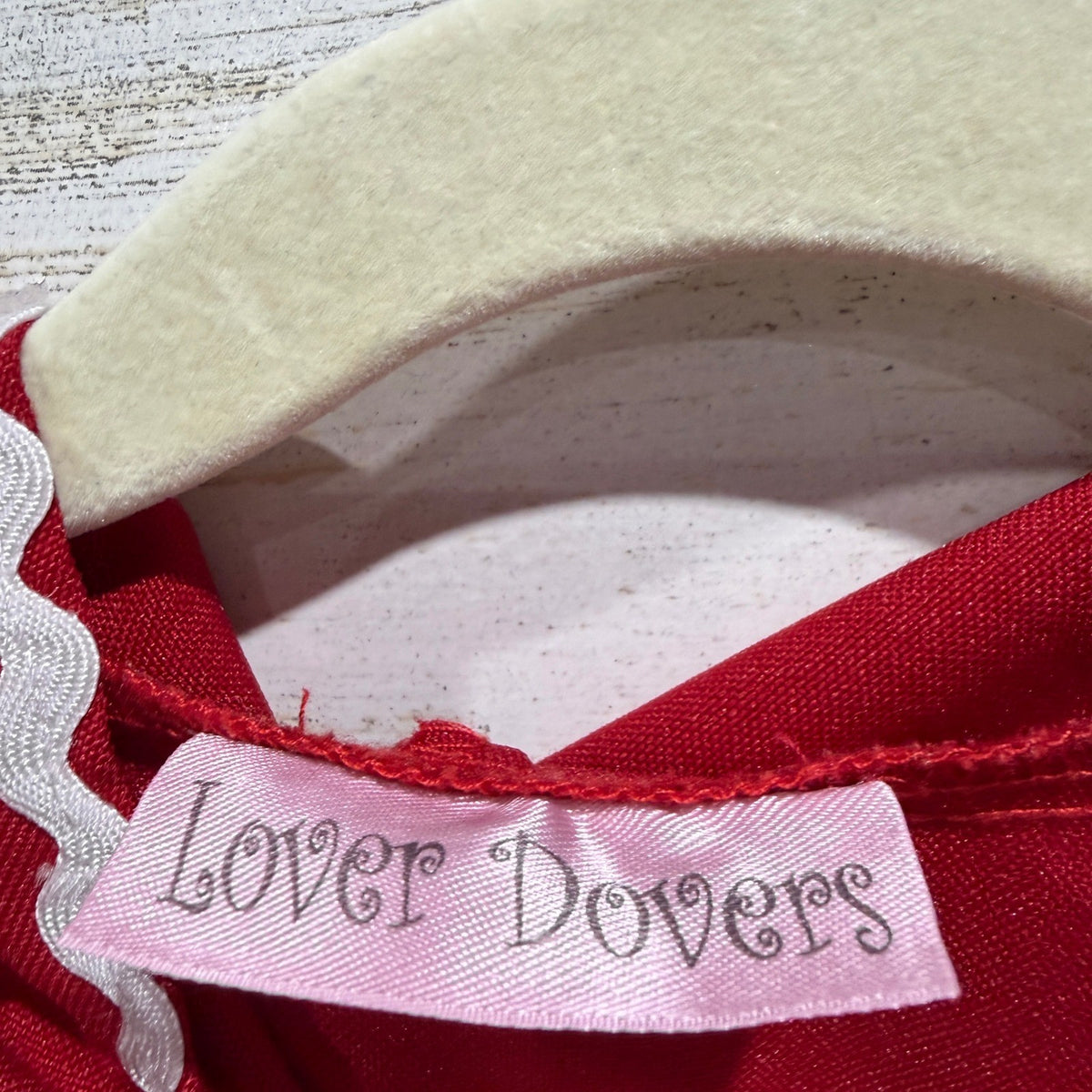 Lover Dovers Little Red Riding Hood Cape Girls OS Red Ric Rac Trim Storybook EUC2