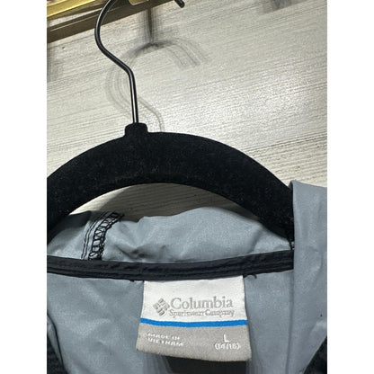 Columbia Windbreaker Jacket Boys Size L 14/16 Black Hooded Lightweight1
