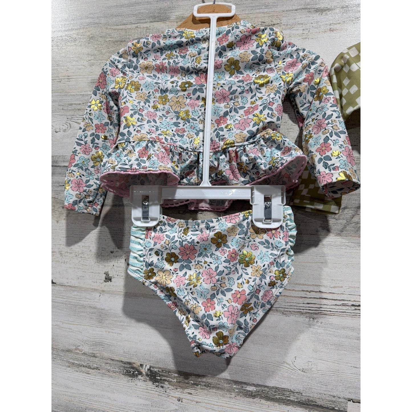 Tommy Bahama Little Co Swimsuit Bundle Girls 12-18M Floral Checkered Boho EUC6