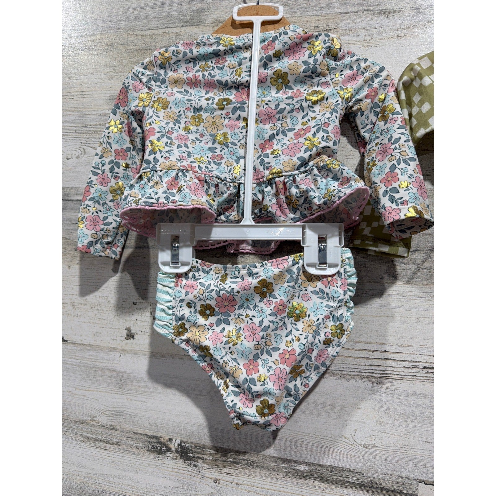 Tommy Bahama Little Co Swimsuit Bundle Girls 12-18M Floral Checkered Boho EUC6