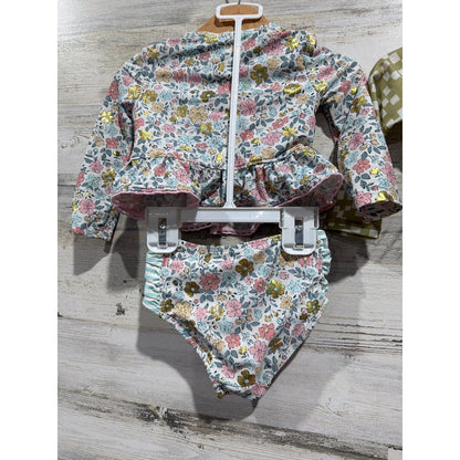 Tommy Bahama Little Co Swimsuit Bundle Girls 12-18M Floral Checkered Boho EUC6