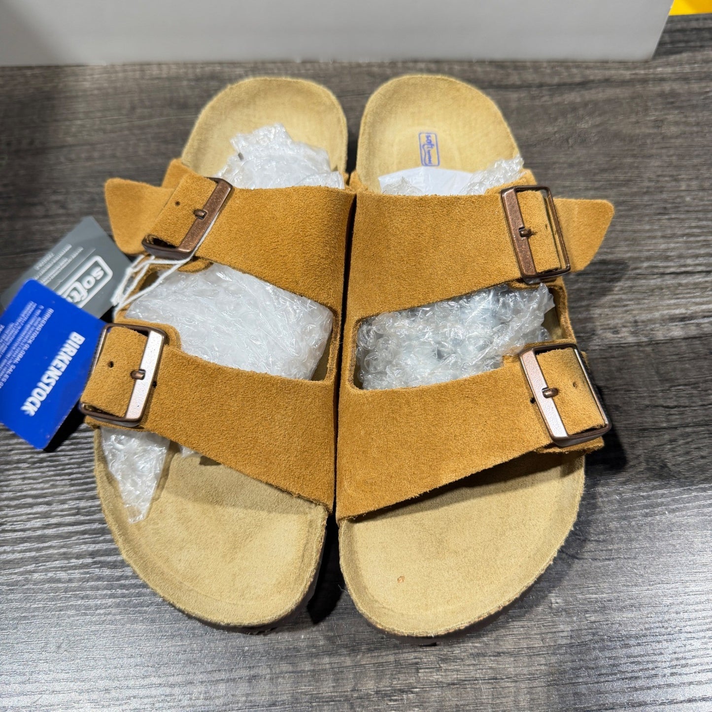 Birkenstock Arizona Sandals Women 39 Mink Suede Soft Footbed NWT1