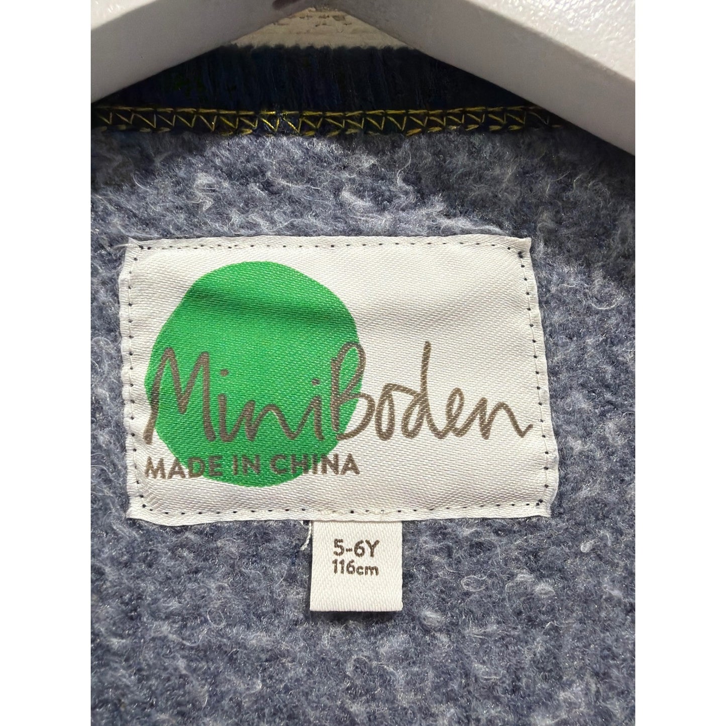 Mini Boden Sweatshirt Boys 5-6Y Navy Fox Applique Sunglasses Gorpcore EUC2
