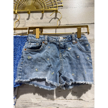 Gap Zara Cat & Jack Girls Size 6 Floral Shorts T-Shirt Bundle EUC4