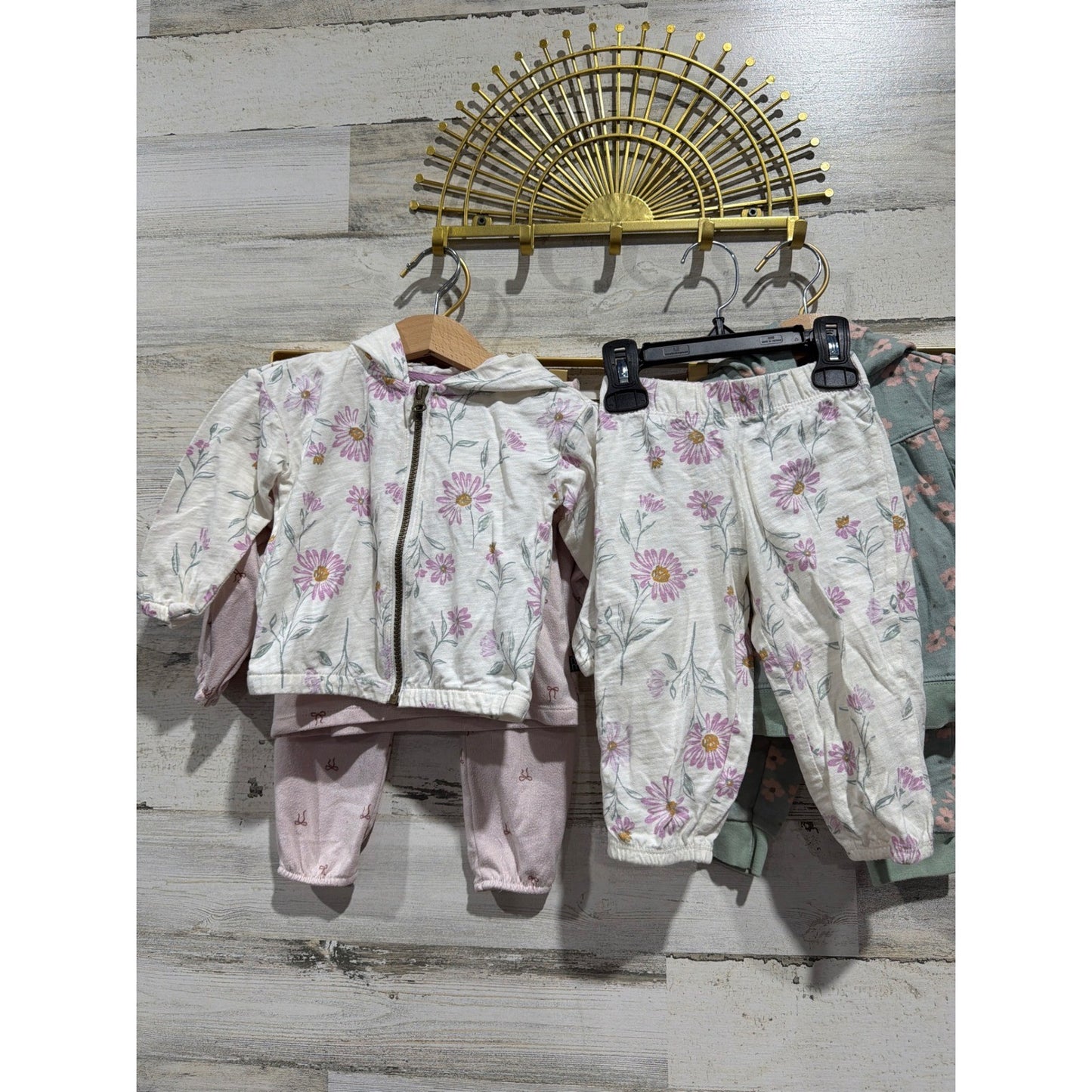 12M Girls BundleCarter's Child of Mine Modern Moments Pink Green Floral1
