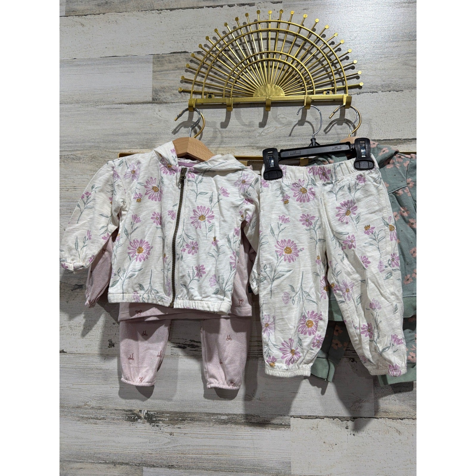 12M Girls BundleCarter's Child of Mine Modern Moments Pink Green Floral1