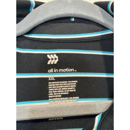 All in Motion Old Navy Polo Shirt Bundle Men XXL Gray Black Striped Active2