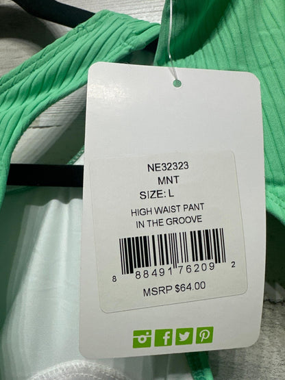 Next Bikini Set Women Med Mint Ribbed High Neck High Waist NWT5