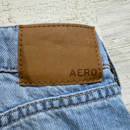 Aeropostale High Waisted Wide Leg Jeans Women 12 Light Wash Denim 90s Style EUC4