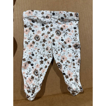 Gerber Onesies Leggings Bundle Girls NB Pink Floral Rainbow Babycore EUC1