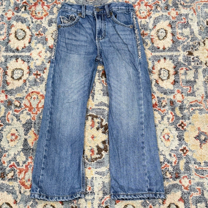 Wrangler 20X Jeans Boys 7 Blue Embroidered Western Cowboy EUC1