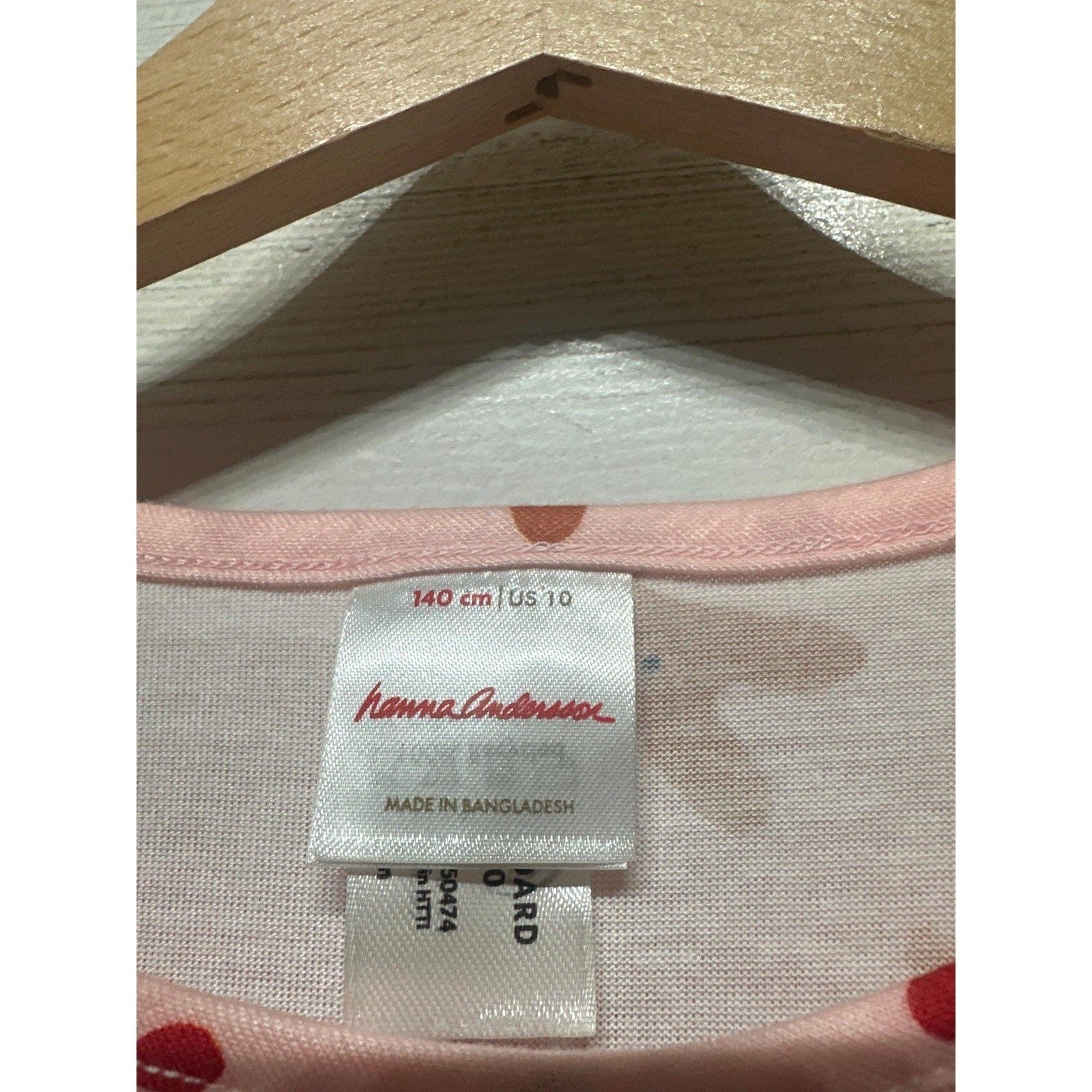 Hanna Andersson Nightgown Girls 10 Pink Gingerbread Man Holiday EUC1