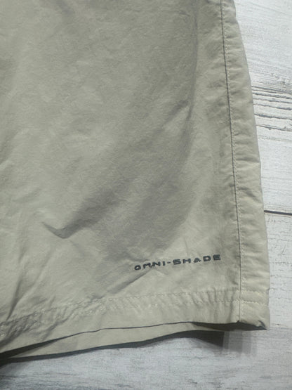 Columbia PFG Shorts Boys Large L 14/16 Tan Omni-Shade Fishing Outdoor EUC2