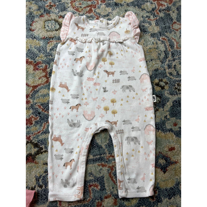 Feather Baby Nannette M&S Blue Zoo Girls 6-9M Blue Pink Floral Animal Bundle1