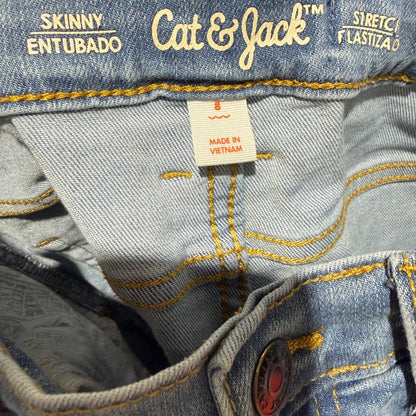Cat & Jack Skinny Jeans Boys Size 8 Blue Stretch Denim Casual EUC3