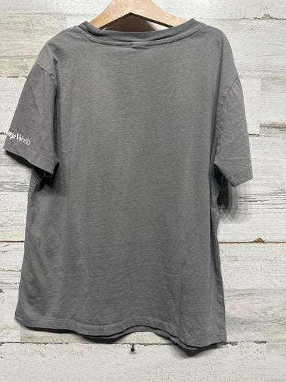 Disney Graphic T-Shirt Kids M Gray 100th Anniversary Mickey Goofy EUC3