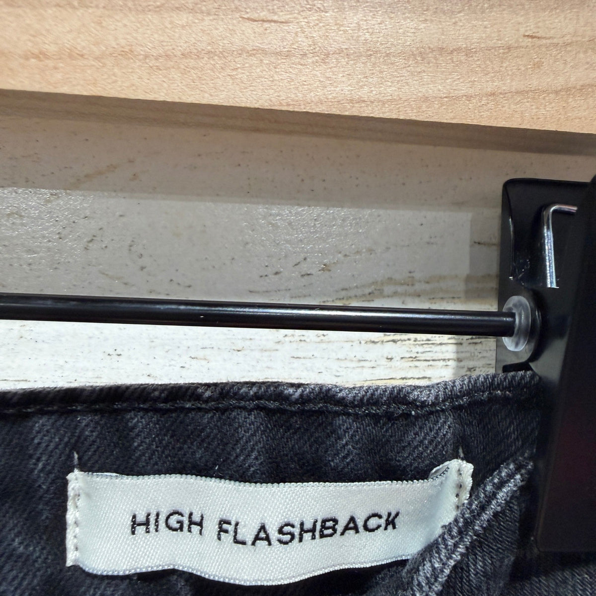 Cotton On High Flashback Denim Shorts Women Size 2 Black Grunge 90s Style EUC2