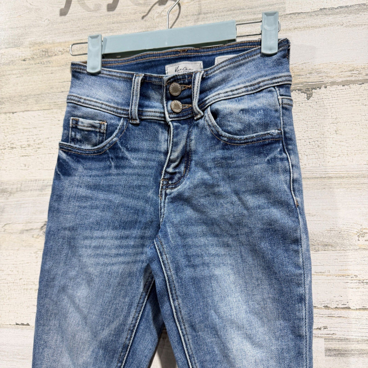 KanCan Signature Ankle Skinny Jeans Juniors Size 22" / 00 Distressed Denim1