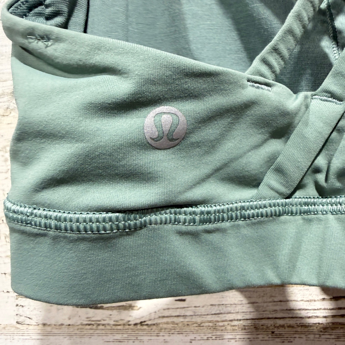 Lululemon Energy Bra Women 8 Tidewater Teal Strappy Activewear EUC2