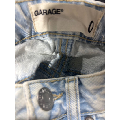 Garage Jean Shorts Women Size 0 Light Blue High Waisted Frayed Denim EUC1