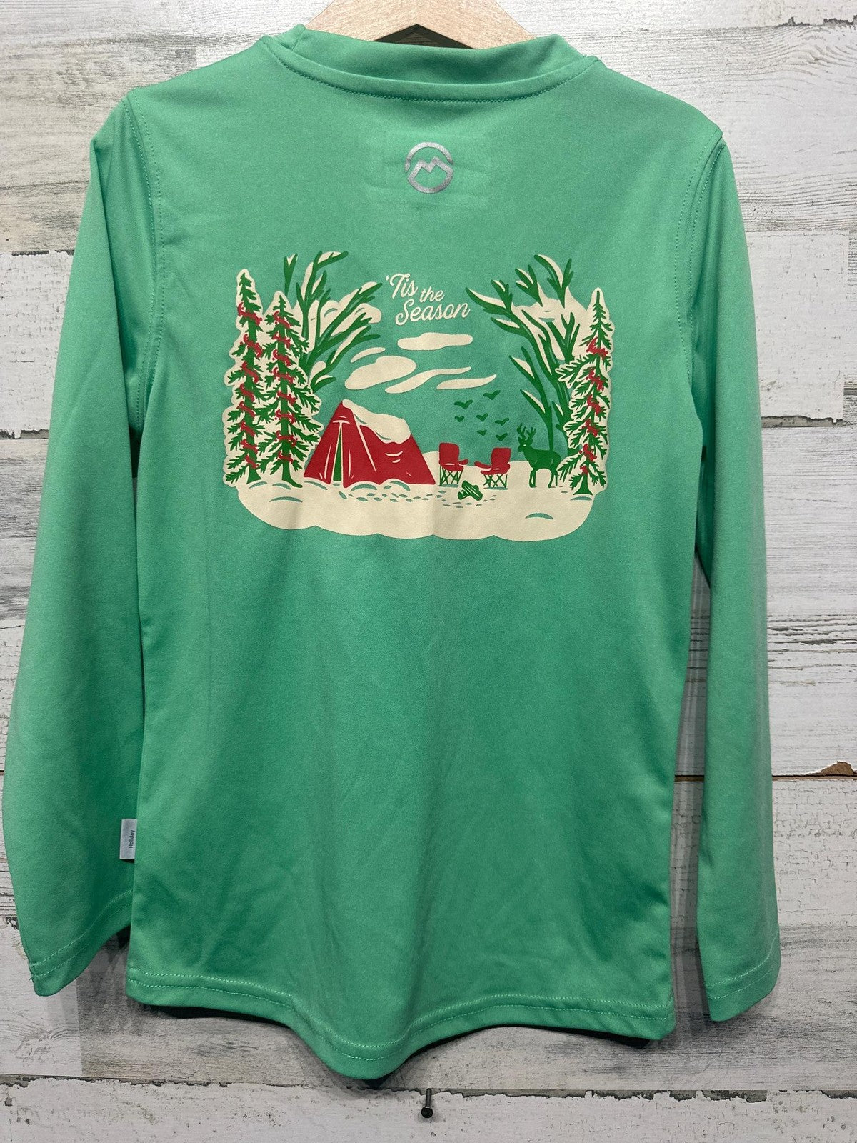 Magellan Outdoors Shirt Kids XS Green Tis The Season Winter Graphic EUC0